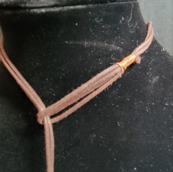 Carnelian & Painted Wood 3 Strand Y Necklace Clasp-Free Handmade Sacral Chakra - Picture 3 of 16